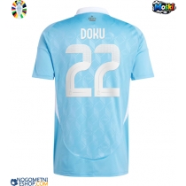 Moški Nogometni dresi Belgija Jeremy Doku #22 Gostujoči EP 2024 Kratek Rokav